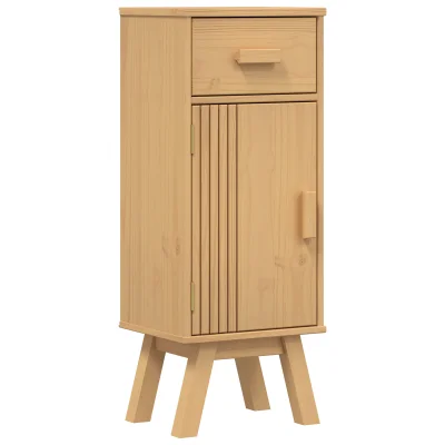 vidaXL Kabinet za shranjevanje v kopalnici 35x30x90 cm iz trdnega borovega lesa
