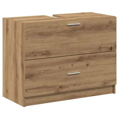 vidaXL Omara za umivalnik Artisan Hrast 78x37x59 cm Izdelana iz lesa