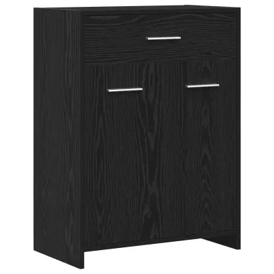 vidaXL Kopalniški kabinet Črna Oreh 60x33x80 cm