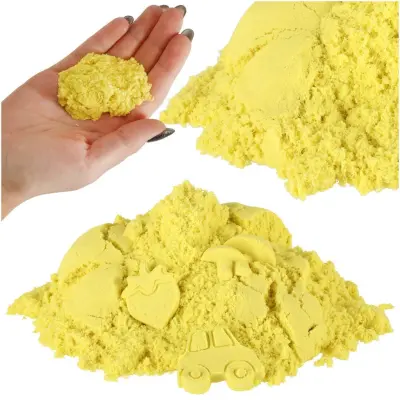 Otroški kreativni kinetični pesek 1kg rumen