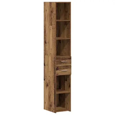 vidaXL Visoki omarica Starega lesa 30x42,5x185 cm Izdelan les