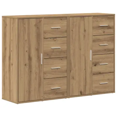 vidaXL Stranišča 2 kosa Artizansko hrast 60x31x84 cm Inženirski les