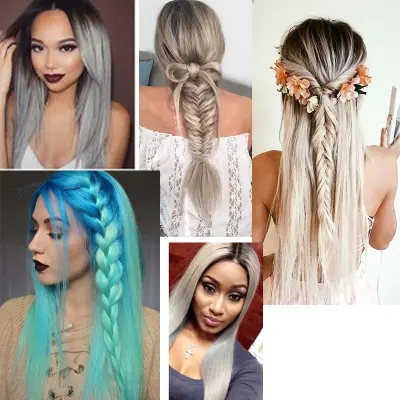 Dolge ravne lasne podaljške s sponkami   Model 7