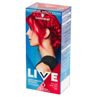Schwarzkopf Live Ultra Brights & Pastel - Intenzivno Rdeča 092, Barva za Lase