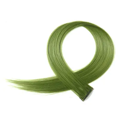 10 kosov spončnih podaljškov za lase LightGreen