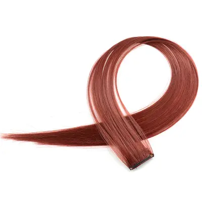10 kosov spončnih podaljškov za lase WineRed