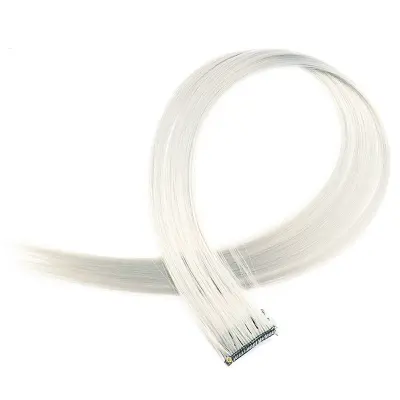 10 kosov spončnih podaljškov za lase SilverGrey