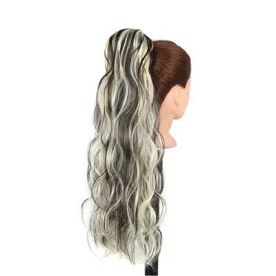 Valovit podaljšek za čop s sponko - Podaljšek za čop za ženske   Model 3