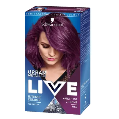 Schwarzkopf Live Urban Metallic Barva za Lase - U69 Amethyst Chrome Eleganca