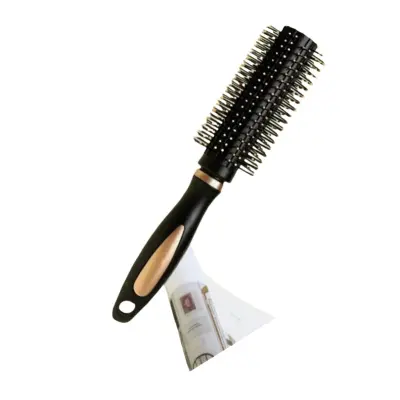 Črn glavnik za kodranje las za oblikovanje in masažo lasišča