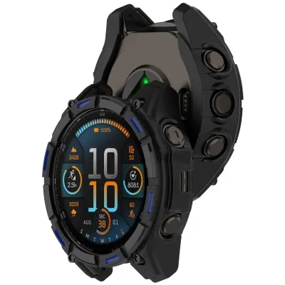 Črni TPU zaščitni ovitek Tactix 8 za Garmin 51mm Solar Black+Blue