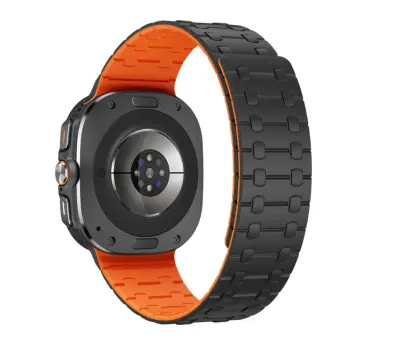Eleganten silikonski pašček za Samsung Watch Ultra 47mm Black