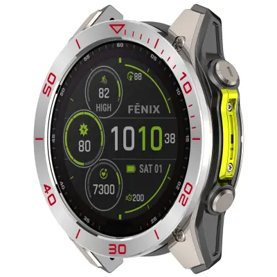 Okvir Garmin Tactix 8 51mm AMOLED - Srebrno Rdeča Časovna cona