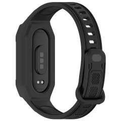 Univerzalni silikonski pašček za Xiaomi Mi Band 9, 8, 7, 6, 5 Black