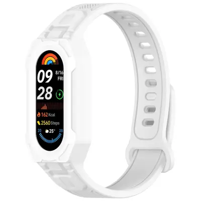 Univerzalni silikonski pašček za Xiaomi Mi Band 9, 8, 7, 6, 5 White