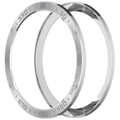 Srebrna obroba za Garmin Tactix 8 51mm AMOLED - Racing Edition