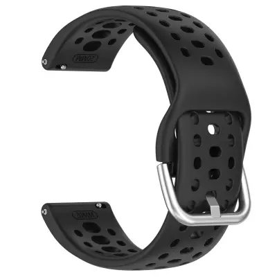 Pašček za Amazfit Active 2 - Zračen silikonski športni nadomestni pašček Black