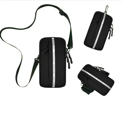 Lahek 3-v-1 športni zapestni trak za fitnes Black