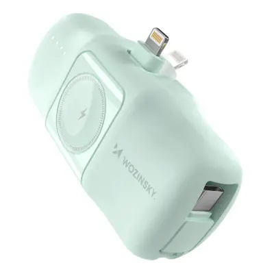 WOZINSKY MINI POWERBANK 5000MAH 15W LIGHTNING ETUI ZA APPLE WATCH ZELENA