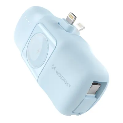 WOZINSKY MINI POWERBANK 5000MAH 15W ZA LIGHTNING ZA APPLE WATCH MODRA