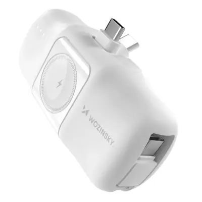 WOZINSKY MINI POWERBANK 5000MAH 15W USB-C ZA APPLE WATCH BELA