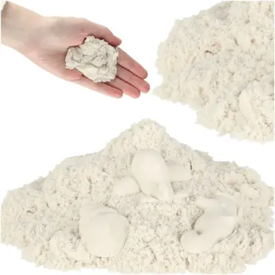 Otroški kreativni kinetični pesek 1kg bel