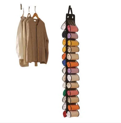 Organizator za spodnje perilo za vrata s 26 predelki - črn