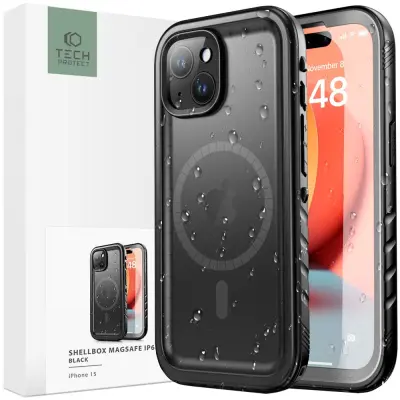 TECH-PROTECT SHELLBOX ZA MAGSAFE IP68 OVITEK ZA IPHONE 15 ČRN