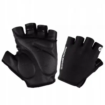 ROCKBROS KOLESARSKE ROKAVICE M SPORTS DURABLE BLACK ZA VOŽNJO