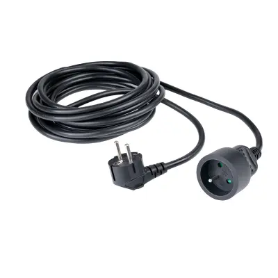 HAMA STANDARDNI PODALJŠEK 5M ČRN NAPAJALNI KABEL ZA 230V VTIČNICO