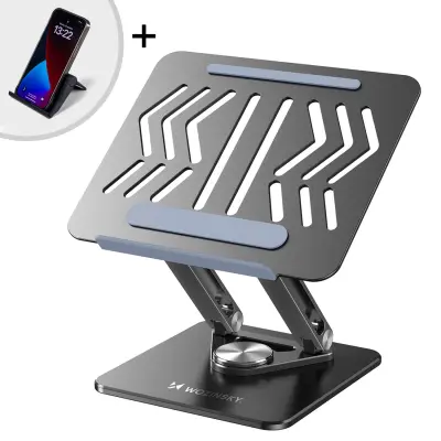 WOZINSKY STOJALO ZA PRENOSNIK 360 ALUMINIJ ZA TELEFON FREE ČRN