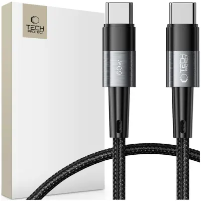 TECH-PROTECT ULTRABOOST KABEL TIP-C PD60W/3A 25CM SIVA ZA POLNJENJE