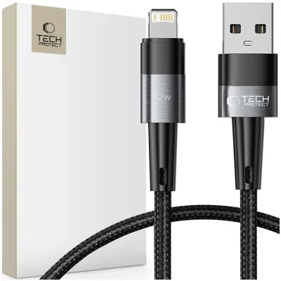 TECH-PROTECT ULTRABOOST LIGHTNING KABEL 12W/2,4A 25CM SIVA ZA IPHONE