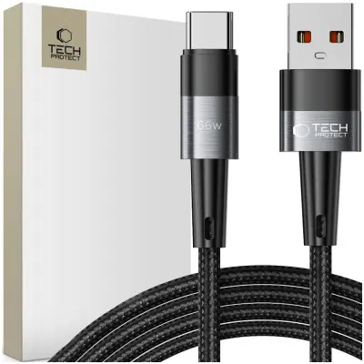 TECH-PROTECT ULTRABOOST TYPE-C KABEL 66W/6A 200CM SIVA ZA POLNJENJE