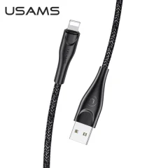 USAMS PLETENI KABEL U41 ZA LIGHTNING 1M 2A ČRN ZA IPHONE FAST CHARGE