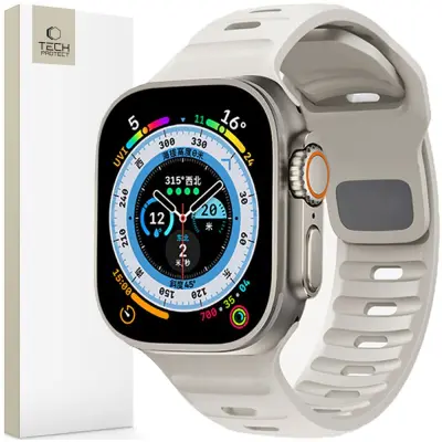 TECH-PROTECT ICONBAND LINE APPLE WATCH 4 / 5 / 6 / 7 / 8 / 9 / SE / ULTRA 1 / 2 (42 / 44 / 45 / 49 MM) STARLIGHT