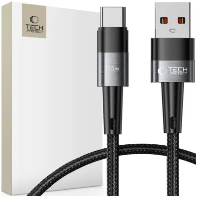 TECH-PROTECT ULTRABOOST TYPE-C KABEL 66W/6A 25CM SIVA ZA POLNJENJE