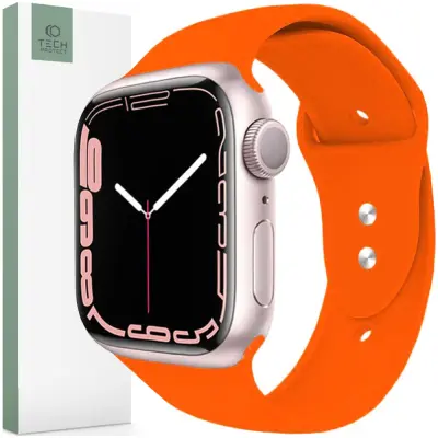 TECH-PROTECT ICONBAND APPLE WATCH 4 / 5 / 6 / 7 / 8 / 9 / SE / ULTRA 1 / 2 (42 / 44 / 45 / 49 MM) ORANŽNA