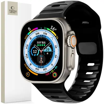 TECH-PROTECT ICONBAND LINE APPLE WATCH 4 / 5 / 6 / 7 / 8 / 9 / SE / ULTRA 1 / 2 (42 / 44 / 45 / 49 MM) ČRNA