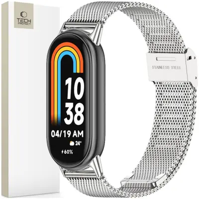 TECH-PROTECT MILANESE BAND STRAP ZA XIAOMI SMART BAND 8 / 8 NFC SREBRN