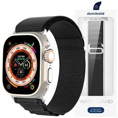 DUX DUCIS VELCRO PAŠEK ZA APPLE WATCH ULTRA/8/7/6/SE/5/4/3 42-49MM ČRN