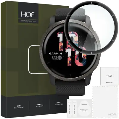 HOFI HYBRID PRO+ HYBRID STEKLO ZA GARMIN VENU 2 ČRNO ZAŠČITNO