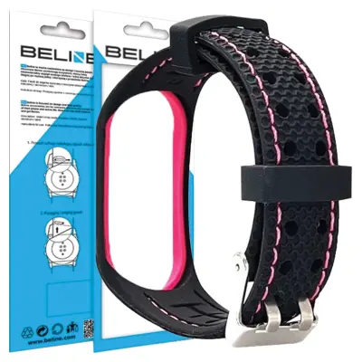 BELINE MI BAND 6/5 SPORT ČRNA/ROZA ČRNA/ROZA ZA PAMETNI PAS