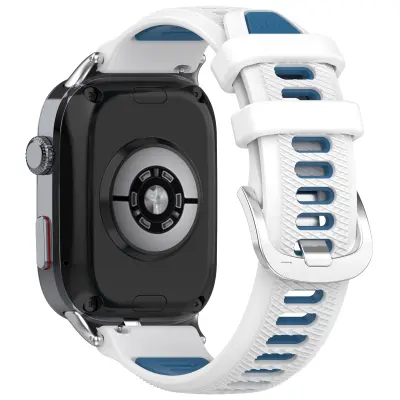 Eleganten silikonski pašček za Huawei Watch D2 White + Blue