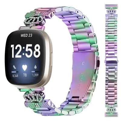 Iskriv pas za uro s tremi perlicami za Fitbit Versa 3/4/Sense 2