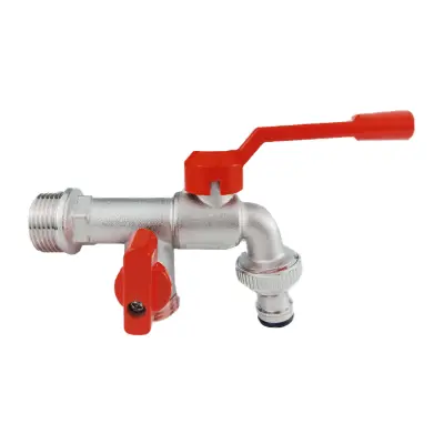 Medeninasta dvojna pipa s hitro povezavo   Model 1