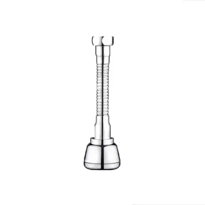 Podaljšan perlator za pipo proti brizganju - srebrn, v celoti iz bakra