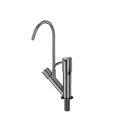 Dozirnik za milo za umivalnik s pipo za čiščenje vode - srebrn