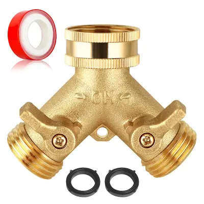 Medeninast Y priključek za cev 3/4 palca - Razdelilnik vrtne cevi   Model 2