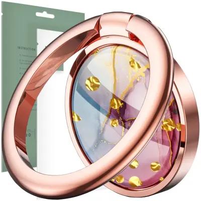 TECH-PROTECT MAGNETNI OVITEK ZA PRSTAN ZA TELEFON MARMOR DRŽALO ROSE GOLD